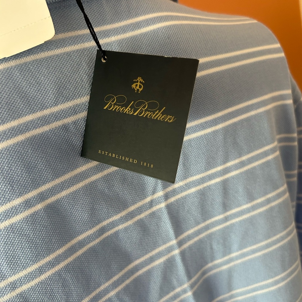 BROOKS BROTHERS “Golden Fleece Performance Polo” light blue women’s polo - Picture 10 of 12